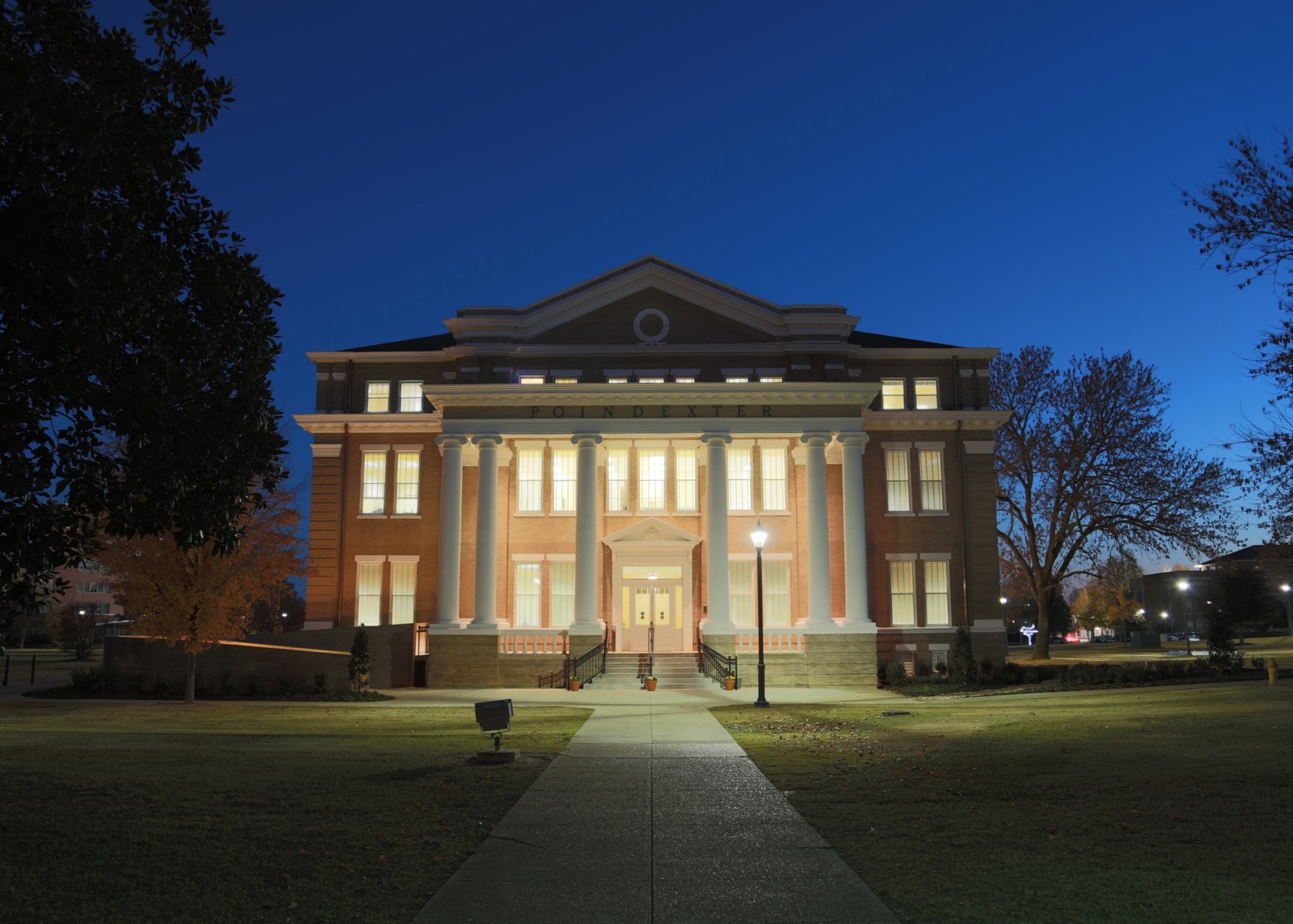 Poindexter Hall at Night