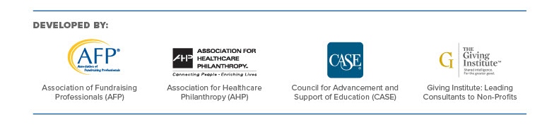 Logos of Donor Bill of Rights developing organizations 