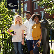 students on campus